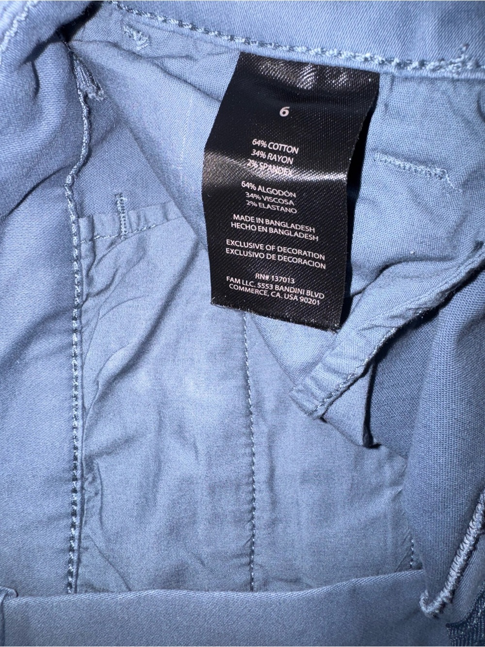 Women’s Banana Republic Light Blue Cotton Blend Shorts - Picture 5 of 6